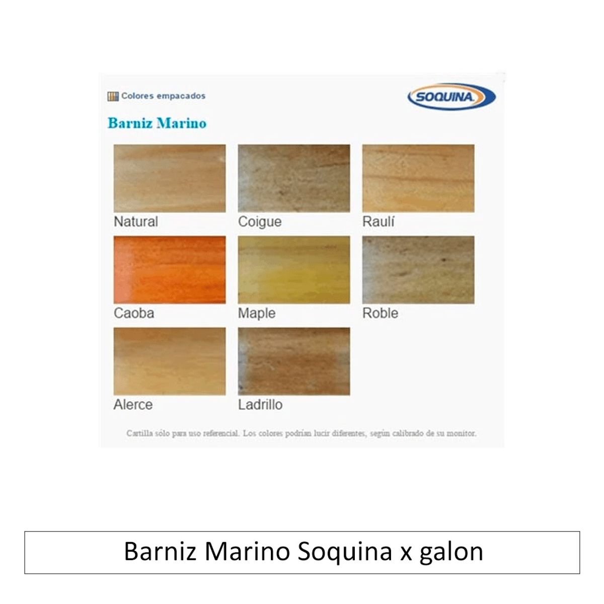 SOQUINA - BARNIZ MARINO SOQUINA MAPLE un cuarto GL