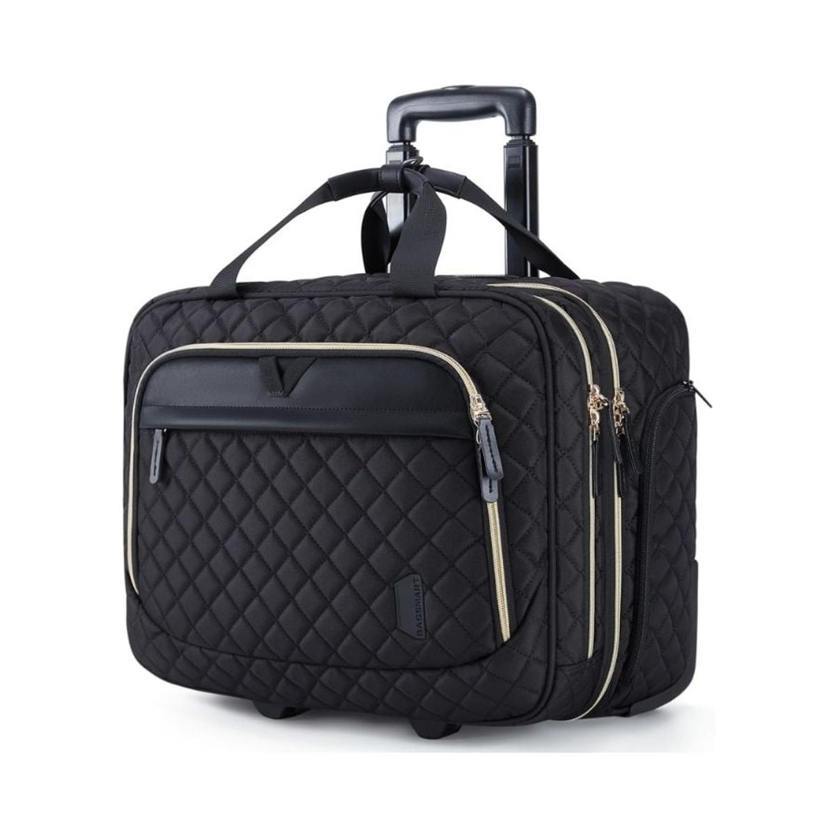 BAGSMART - Bagsmart Maletín de Viaje con Ruedas Acolchado para 17