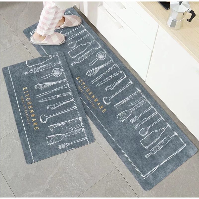 GENERICO - Pack 2 Alfombra De Cocina Antideslizante Piso Entrada De Baño