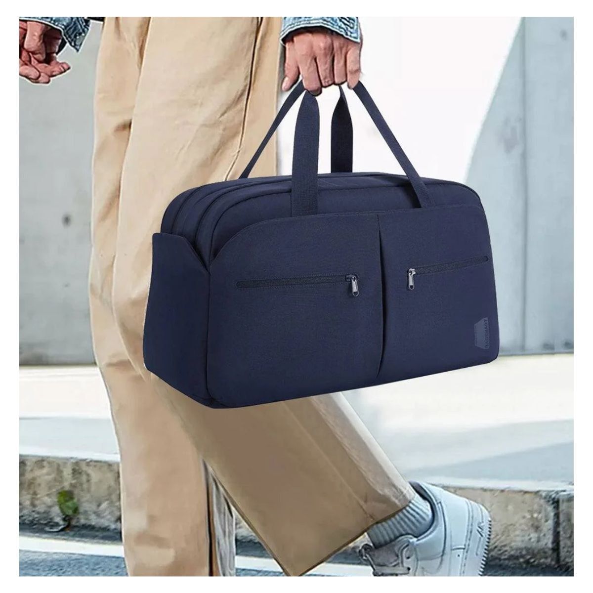 BAGSMART - Bagsmart Bolso Fin de Semana 45 L con Neceser y Zapatero Azul