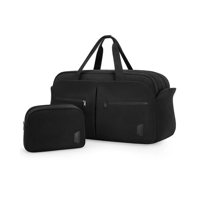 Bolso Fin de Semana 45 L con Neceser y Zapatero Negro Negro TALLA UNICA