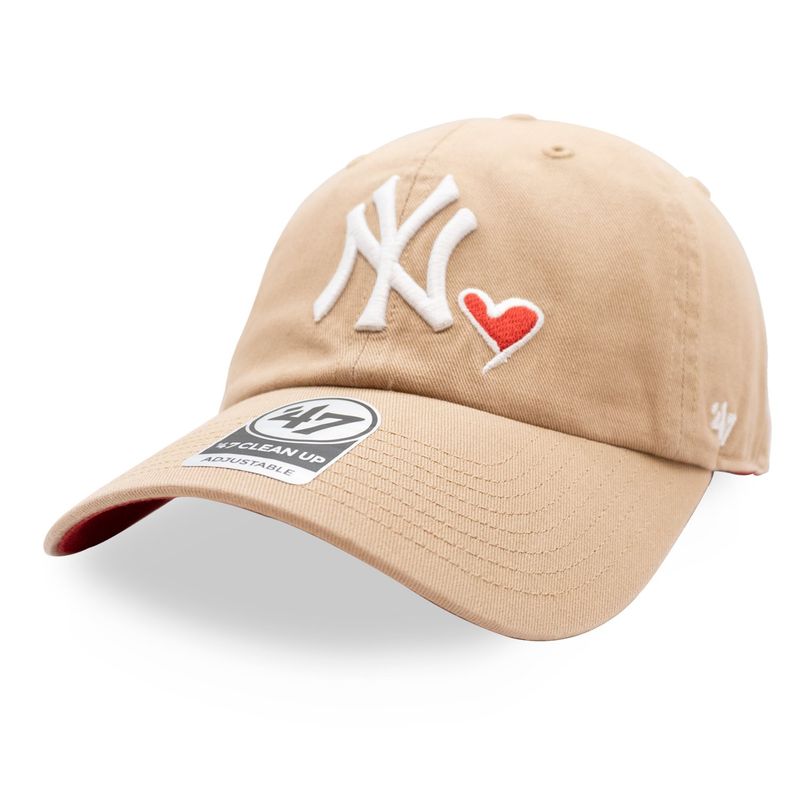47 BRAND - Gorra 47 MLB Yankees Icon 47 Clean Up Caqui Cerrada
