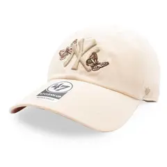 47 BRAND - Gorra 47 MLB Yankees Icon 47 Clean Up Beige Cerrada