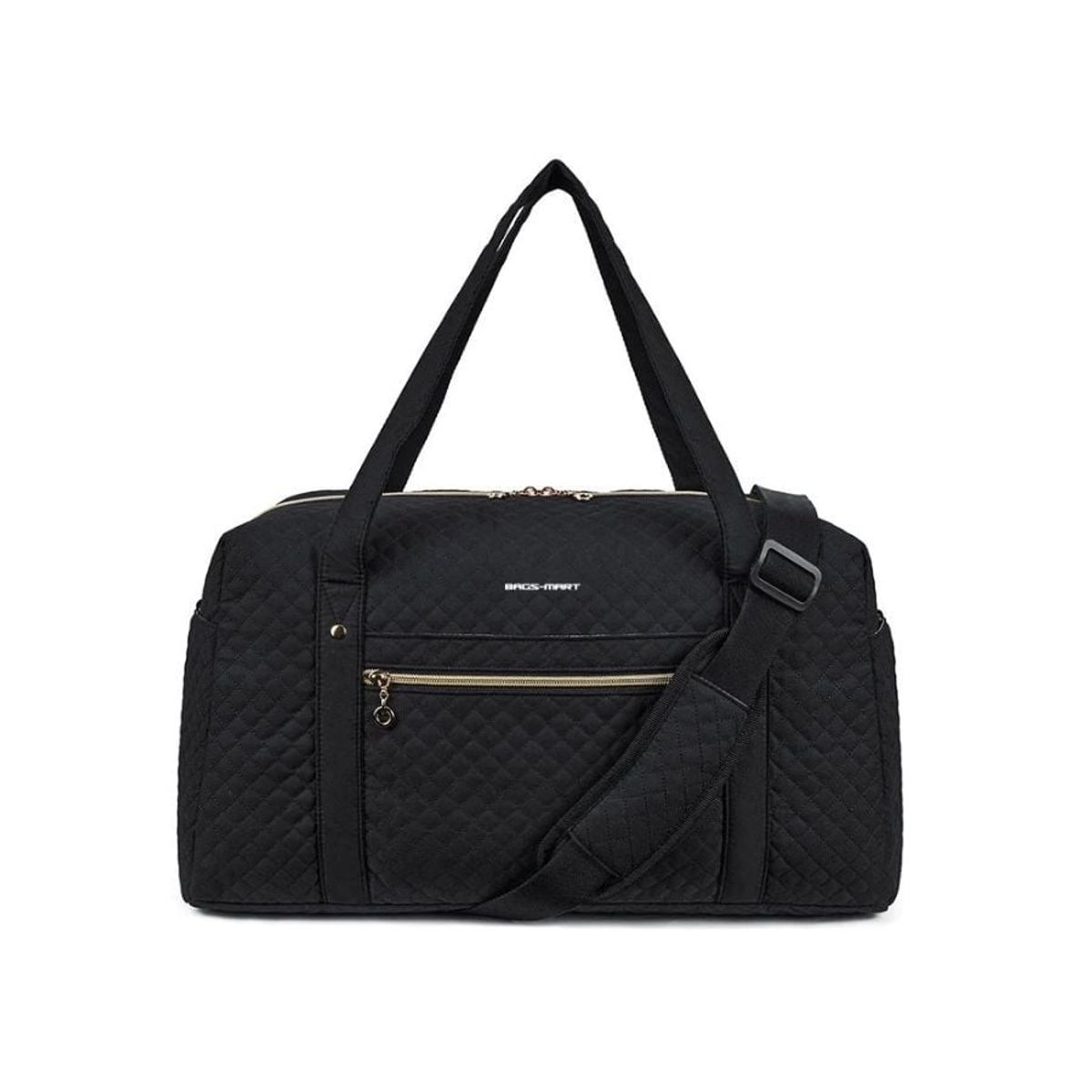 BAGSMART - Bagsmart Bolso Fin de Semana con Bolsa para Zapatos Negro