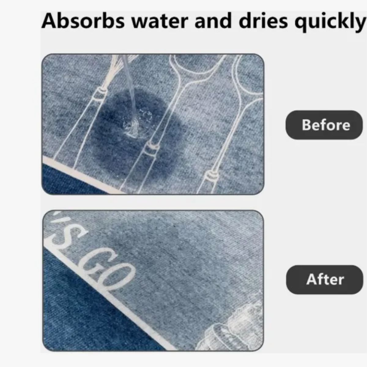 GENERICO - Pack 2 Alfombra De Cocina Antideslizante Piso Entrada De Baño