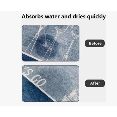 Imagen 2 del producto Pack 2 Alfombra De Cocina Antideslizante Piso Entrada De Baño