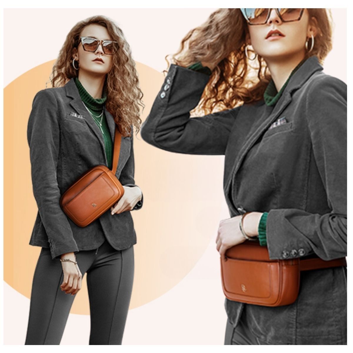 ECOSUSI - Ecosusi Banano Moderno de Cuero Vegano - Marrón