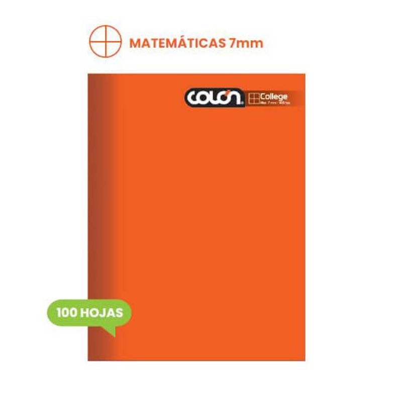 COLON - Cuaderno College Cuadro Grande 7mm 100hjs Colon