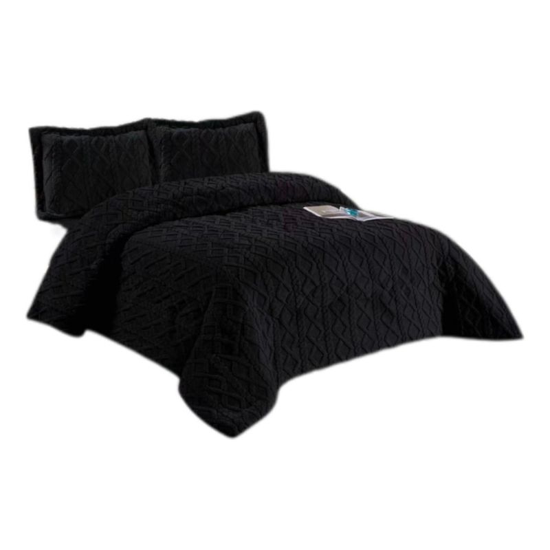 GENERICO - Cubrecama Invierno Trenzado Con Chiporro 2 Plazas 230x250cm