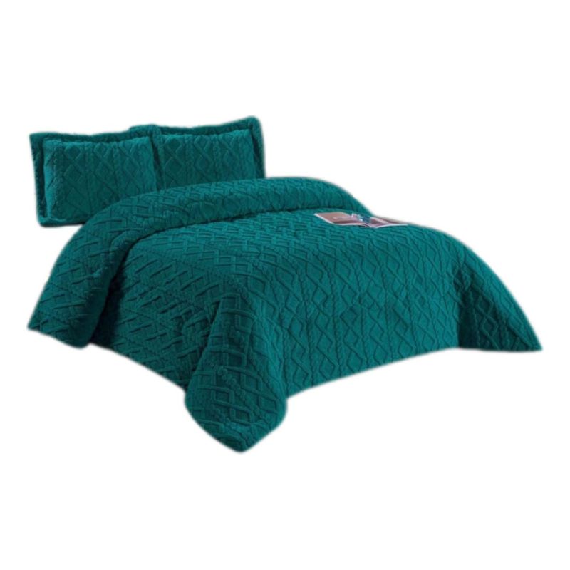 GENERICO - Cubrecama Invierno Trenzado Con Chiporro 2 Plazas 230x250cm