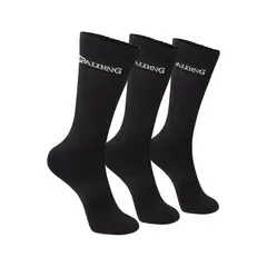 SPALDING - Tripack Calcetines Largos Negros 40-45