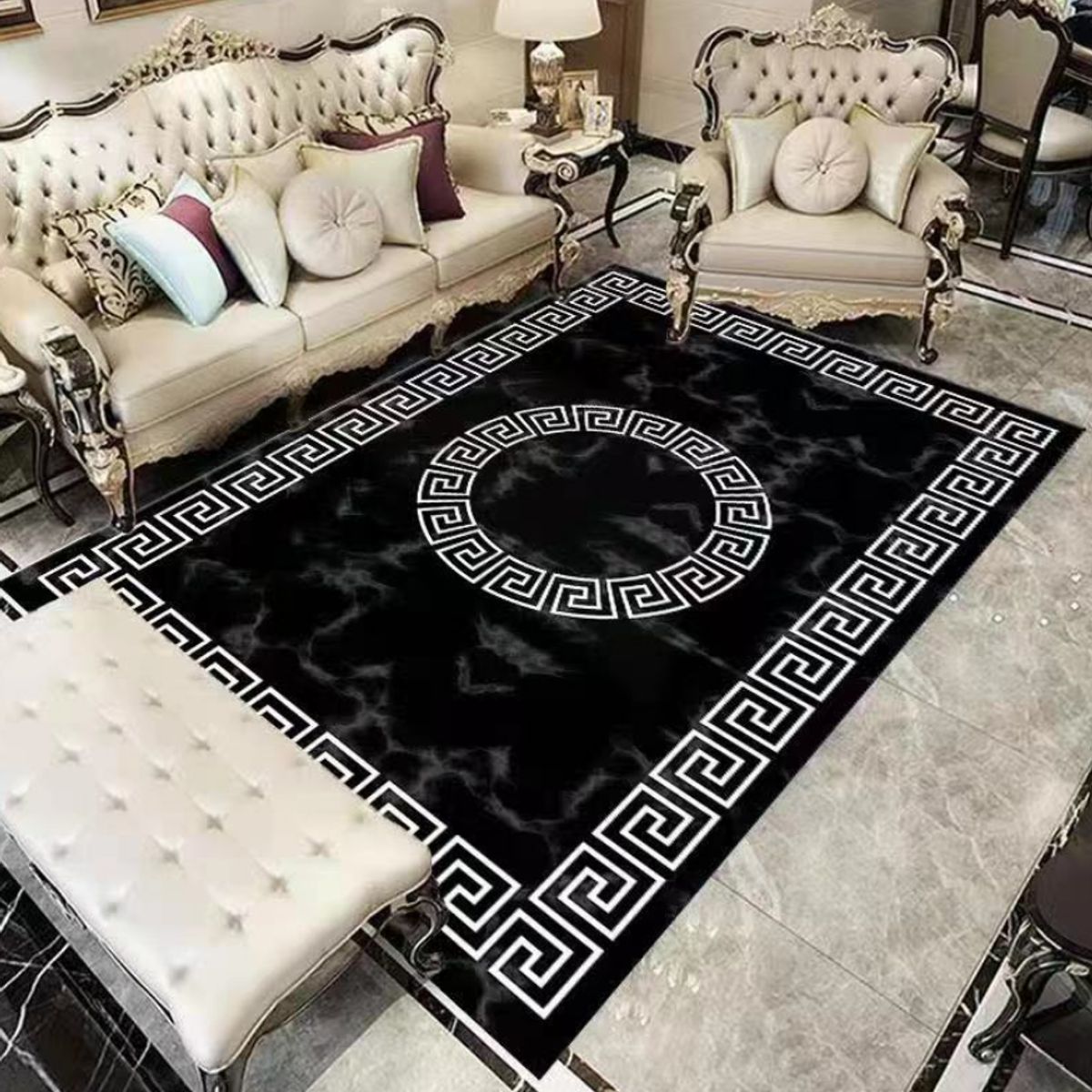 GENERICO - Alfombras Lisas Antideslizantes 160x200 Diseños 3d De Living