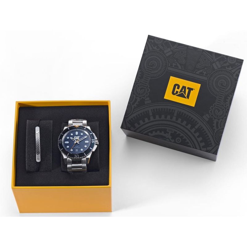 CAT - Set Reloj Cat Hombre SET-QC-141-11-626 mas pulsera Bisutería - Gris