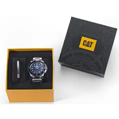 CAT - Set Reloj Hombre SET-QC-141-11-626 mas pulsera Bisutería - Gris