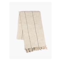 Manta Algodón Líneas Bordadas.