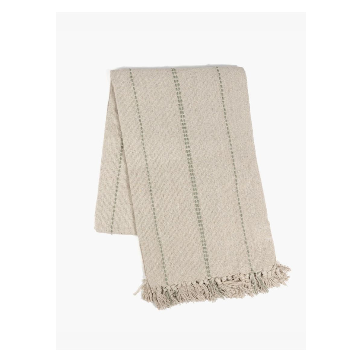 LOUNGE - Manta Algodón Líneas Bordadas.