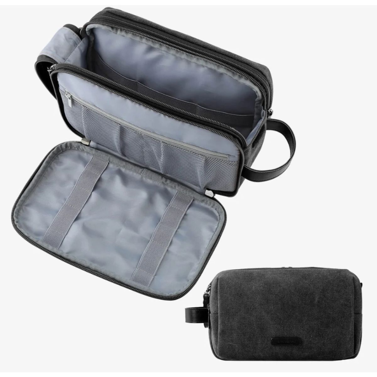 BAGSMART - Bagsmart Neceser de Viaje On‑Road con Bolsillo Impermeable Negro Claro