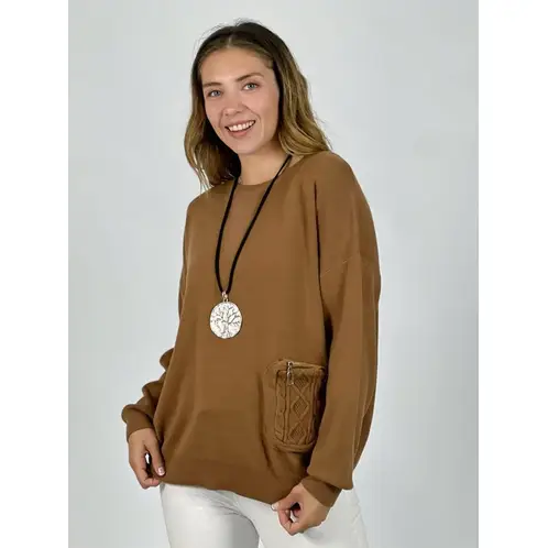 ENIGMATICA BOUTIQUE - Sweater Spandex Bolsillo con Cierre