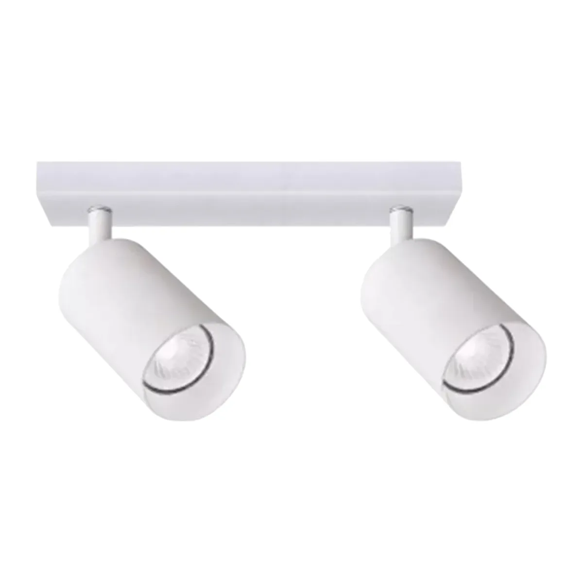 WANT - Aplique 2 Foco Cilindro Blanco Luz Cálida GU10 Moderno