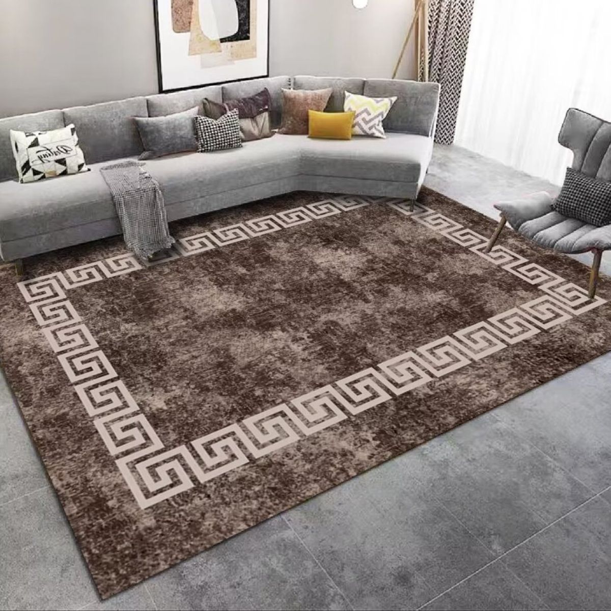 GENERICO - Alfombras Lisas Antideslizantes 160x200 Diseños 3d De Living