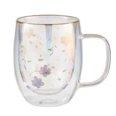 ADAGIO TEAS - Taza Doble Vidrio Full Bloom Iridescent 300 ml
