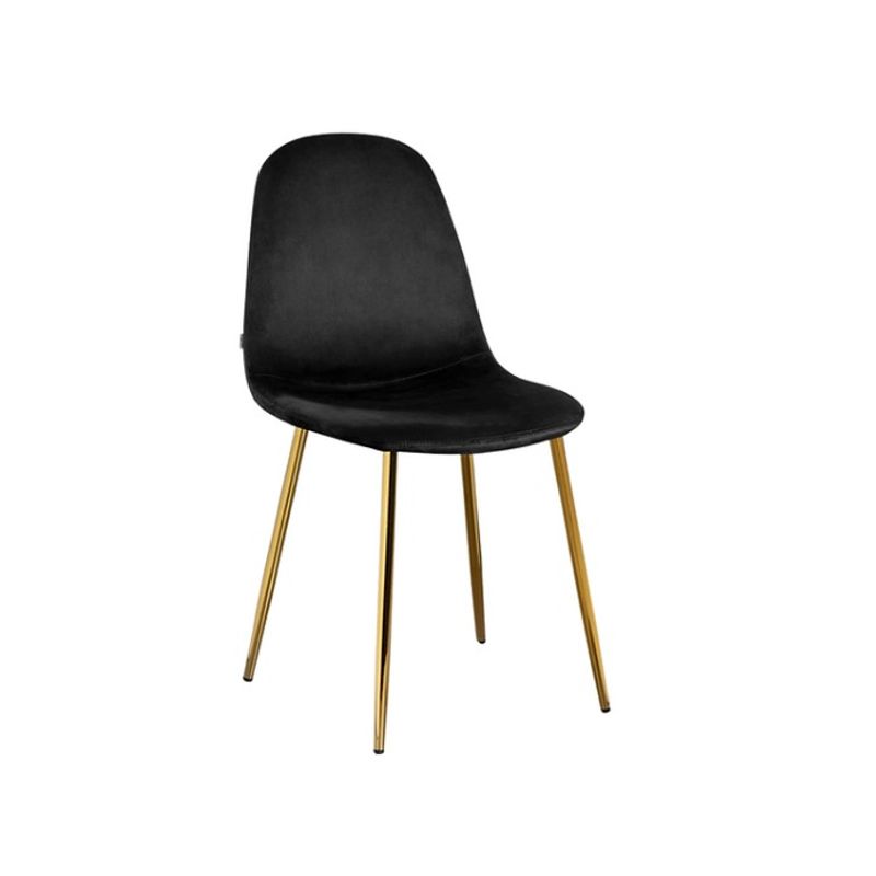 GENERICO - Silla de Comedor Trendy Top Gold Terciopelo -Negro