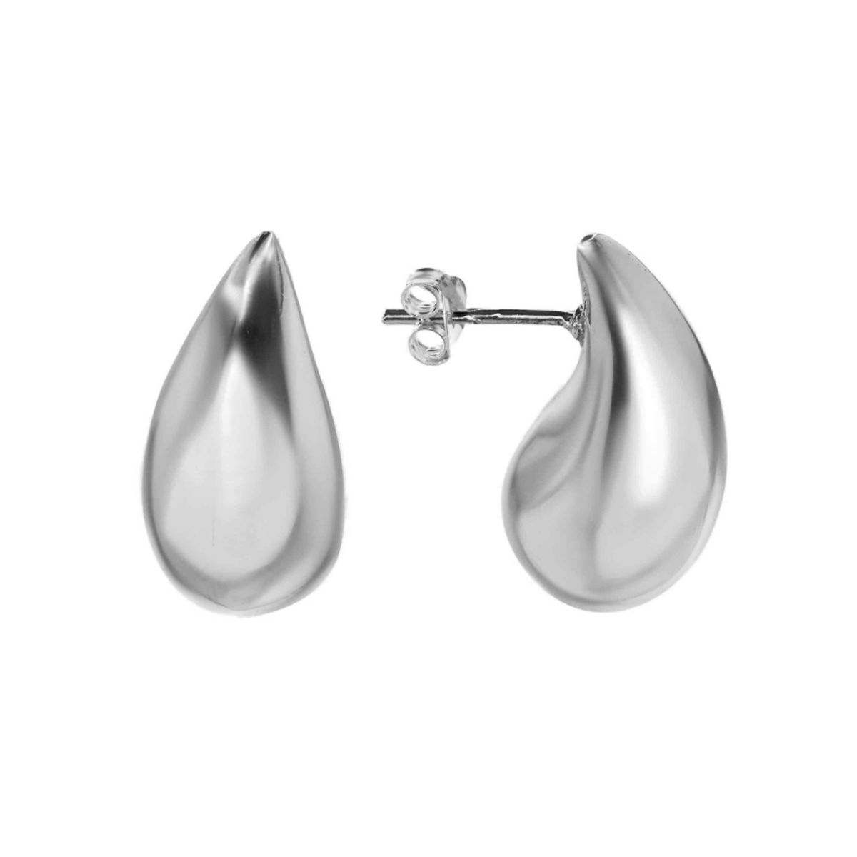 GENERICO - Aros Plata Estilo Gota Chunky 26 mm