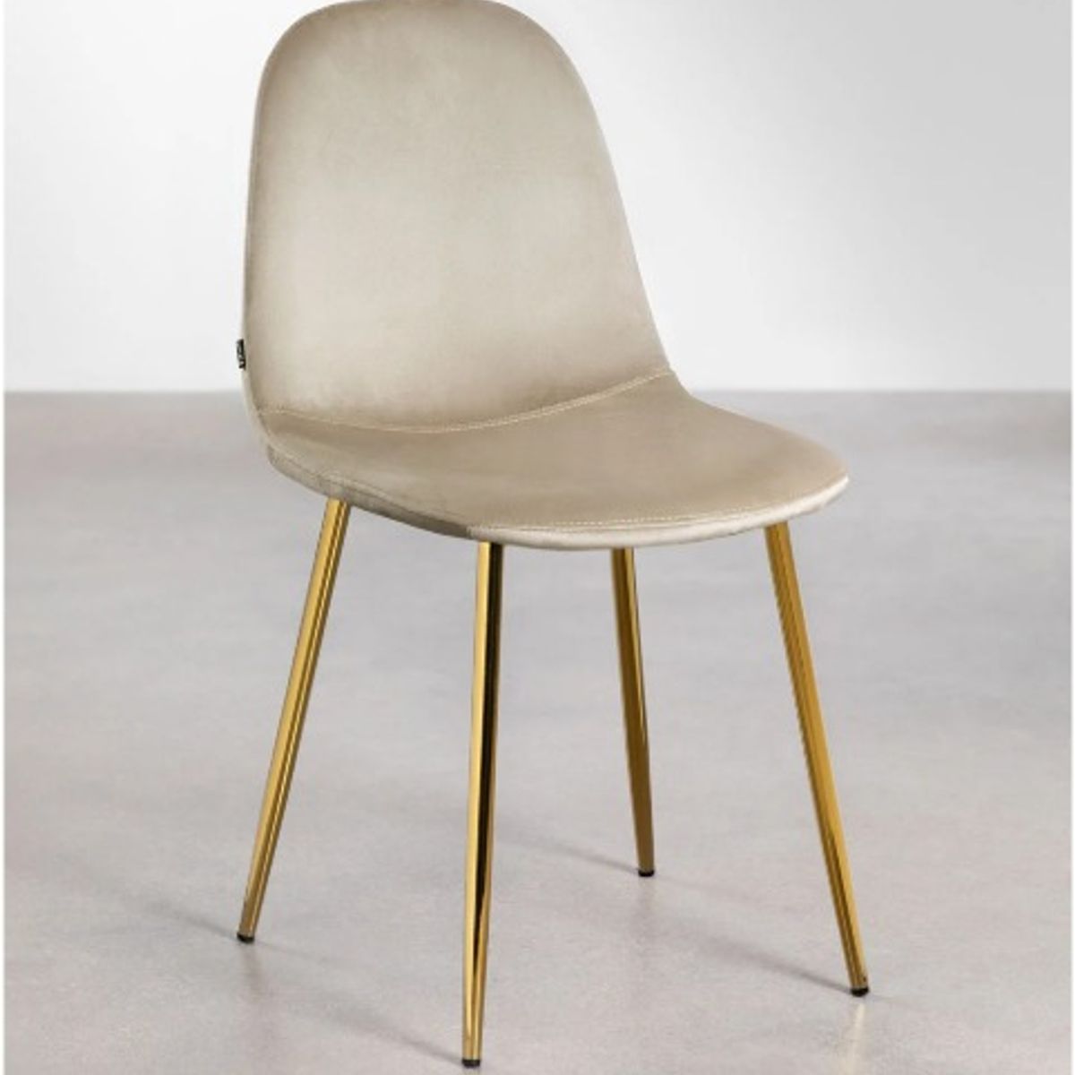 GENERICO - Silla de Comedor Trendy Top Gold Terciopelo-Beige