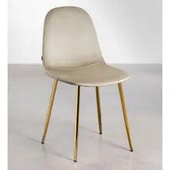 GENERICO - Silla de Comedor Trendy Top Gold Terciopelo-Beige