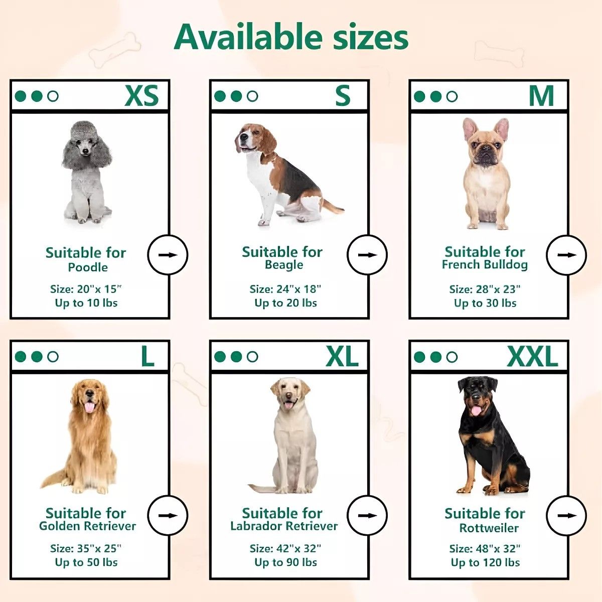 MUNDO MAGIA - Cama Ortopédica Perros Mascotas, 70 Cm