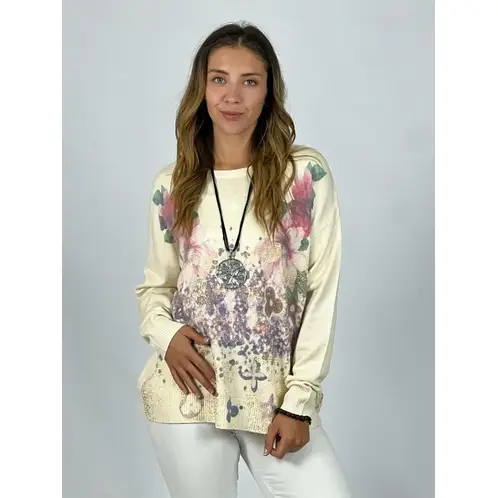 ENIGMATICA BOUTIQUE - Sweater Spandex Flores Estampadas