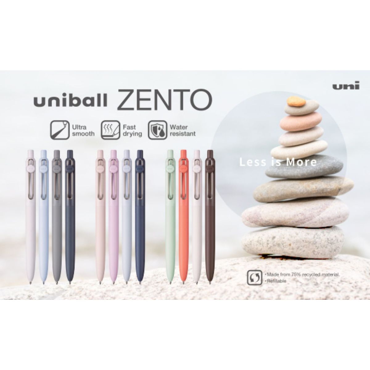 UNI BALL - Boligrafo UNI ZENTO UBN-ZSC-07  Linen