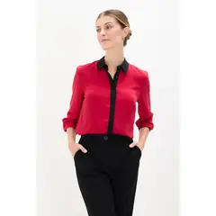 MA GRIFFE - Blusa Manga Larga Rojo Mujer Magriffe