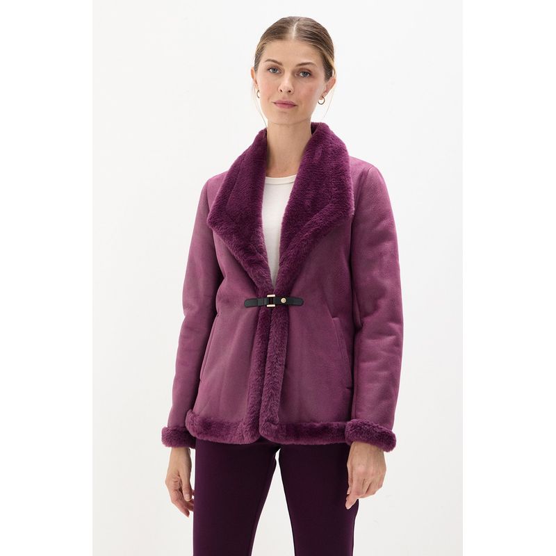 MA GRIFFE - Chaqueta Burdeo Mujer Magriffe