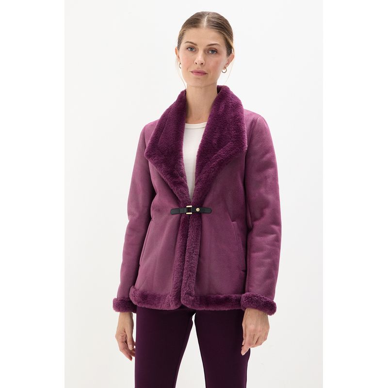 MA GRIFFE - Chaqueta Burdeo Mujer Magriffe