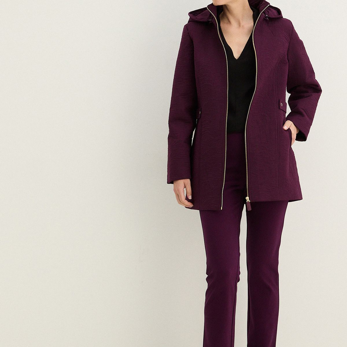 MA GRIFFE - Parka Burdeo Mujer Magriffe