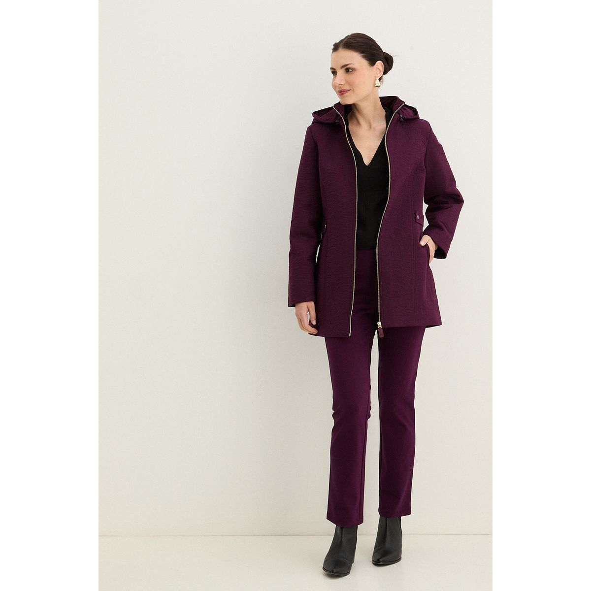 MA GRIFFE - Parka Burdeo Mujer Magriffe