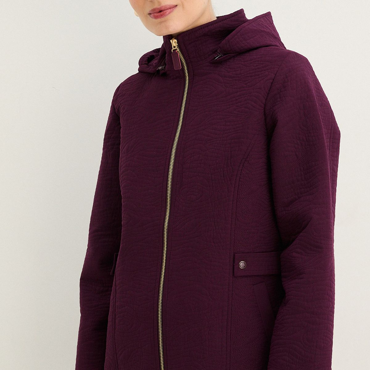 MA GRIFFE - Parka Burdeo Mujer Magriffe