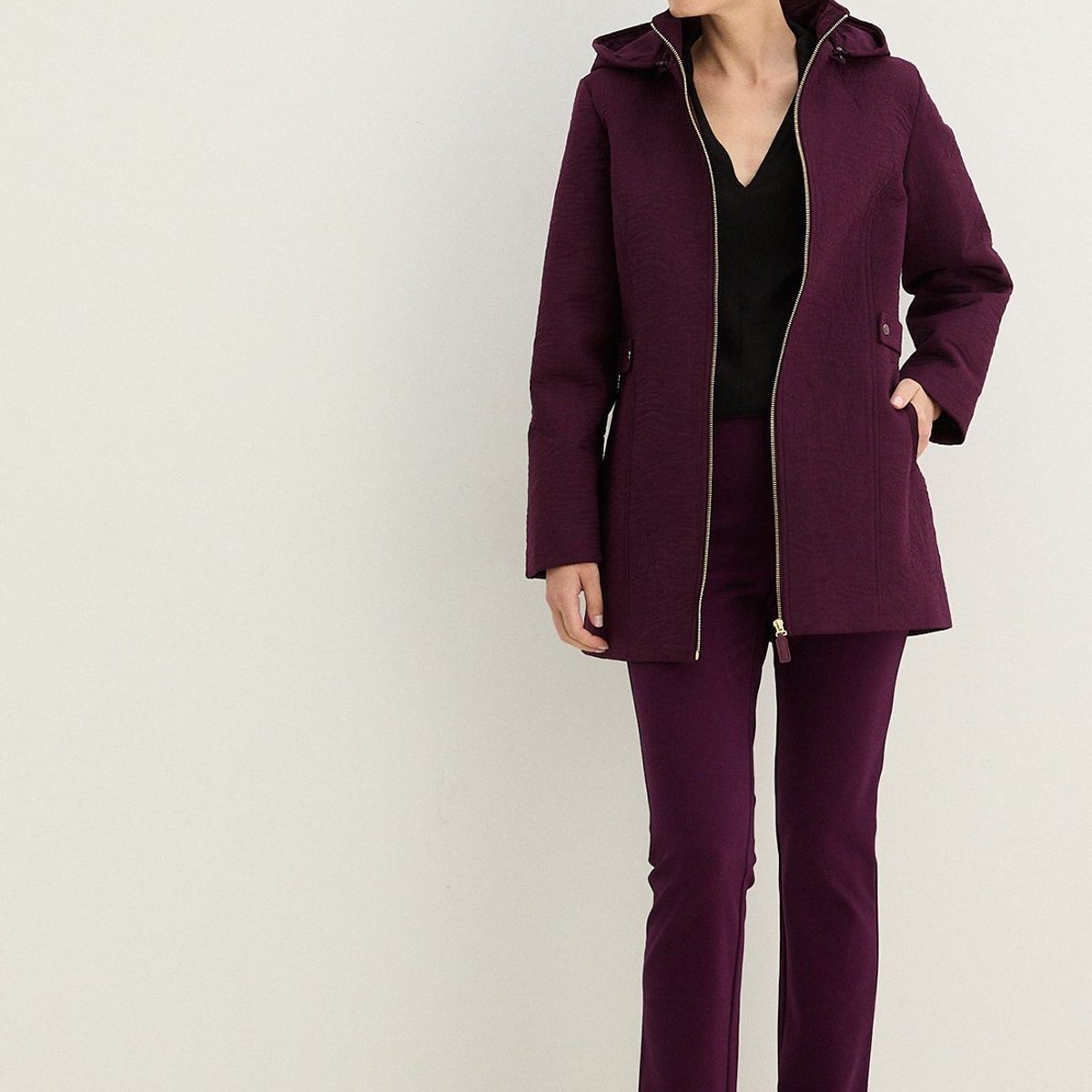 MA GRIFFE - Parka Burdeo Mujer Magriffe