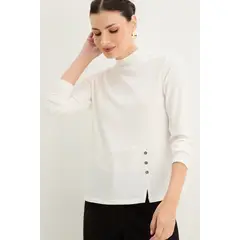 MA GRIFFE - Polera Rib Acanalada Mujer MAGRIFFE