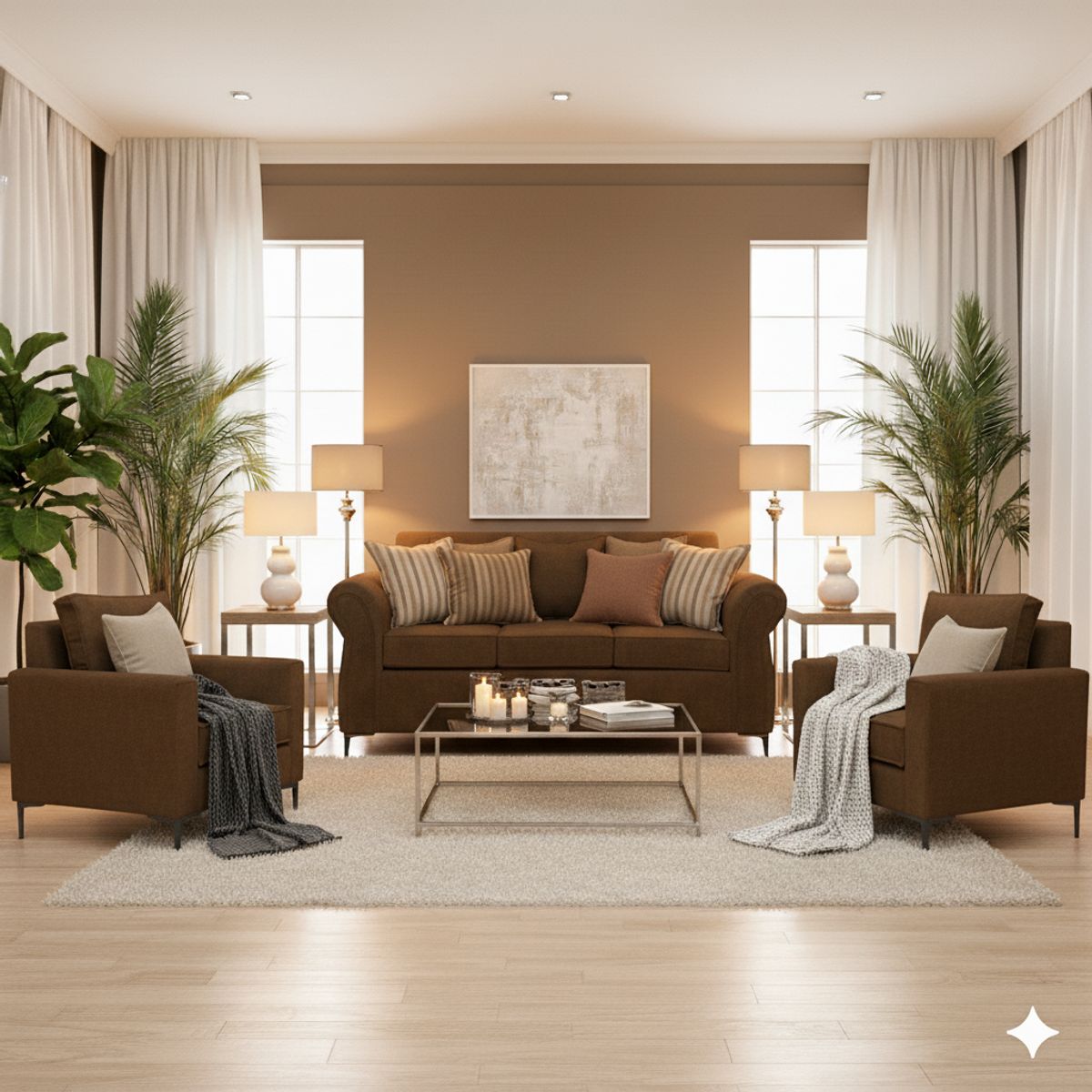 SITIAL HOME - Living 311 Singapur cafe sofa 3 cuerpos + 2 poltronas resortes