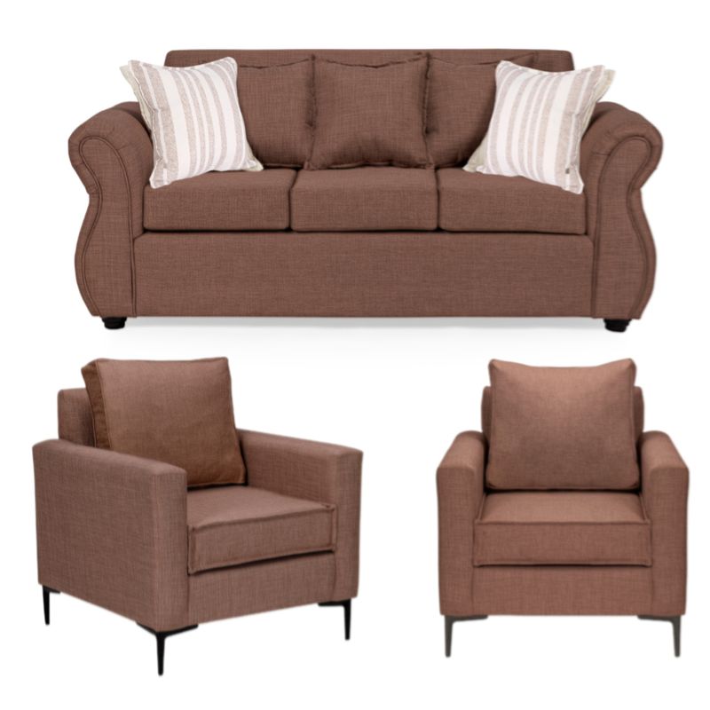 SITIAL HOME - Living 311,Singapur cafe sofa 3 cuerpos mas dos poltronas resortes