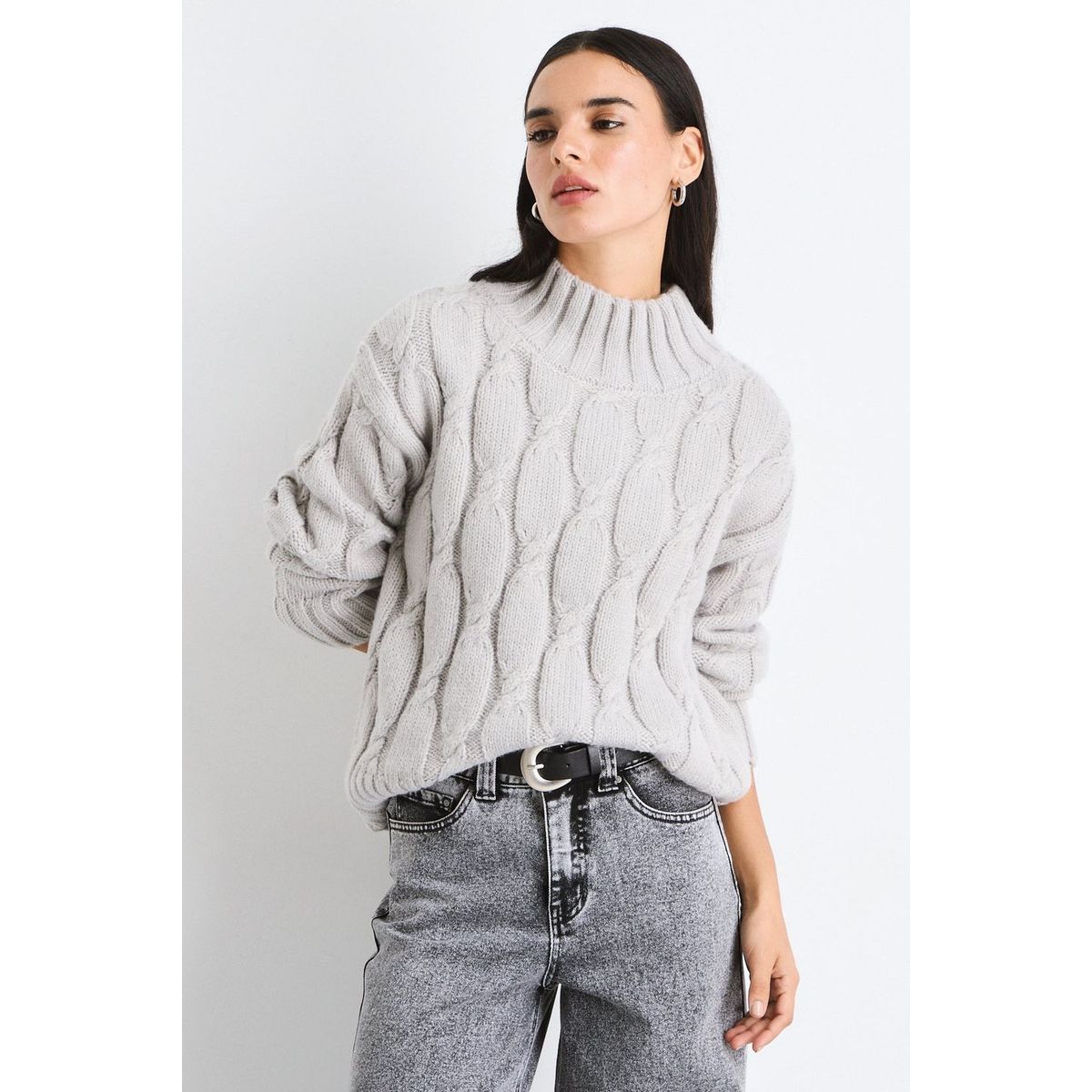 IO - Sweater Gris Mujer Io