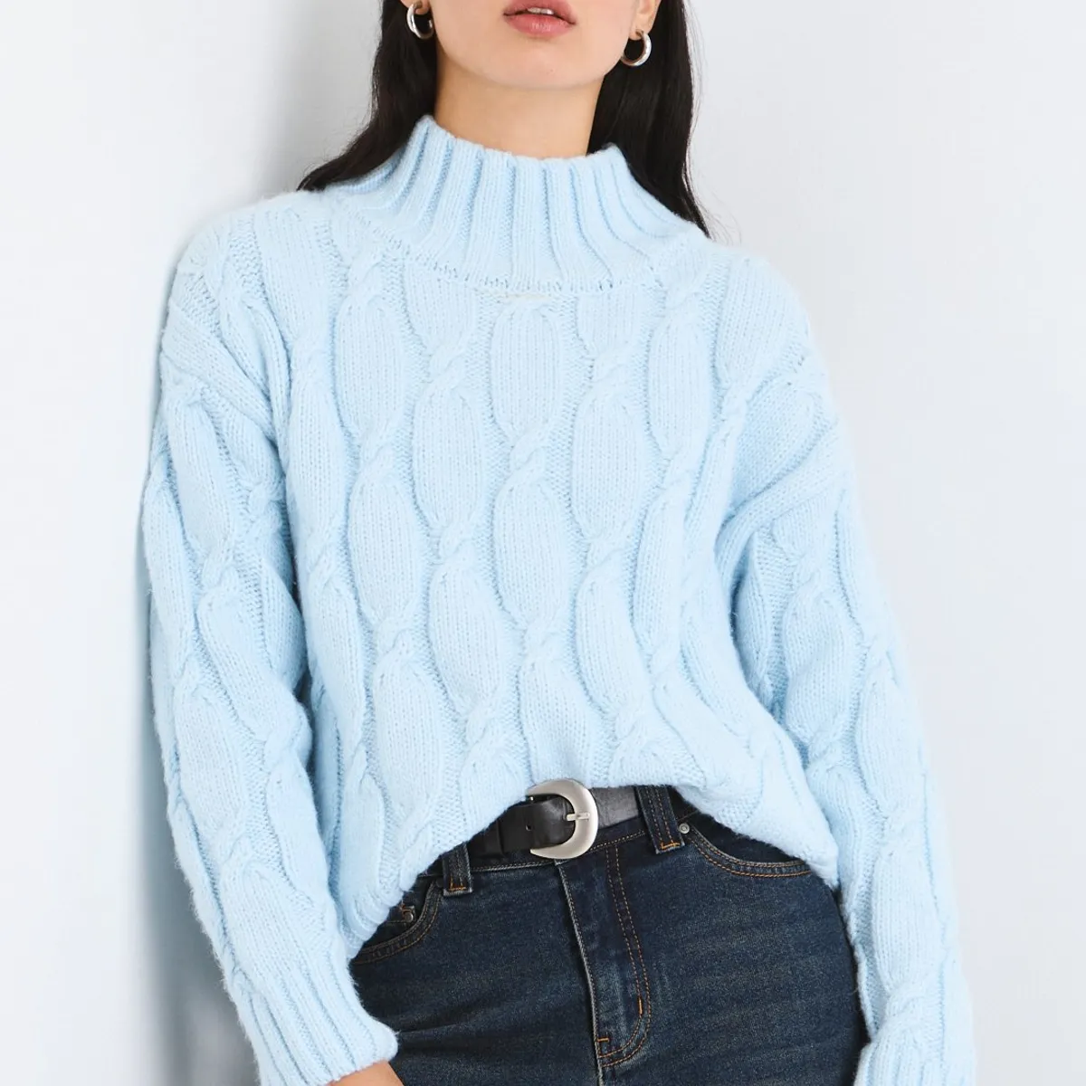 IO - Sweater Celeste Mujer Io