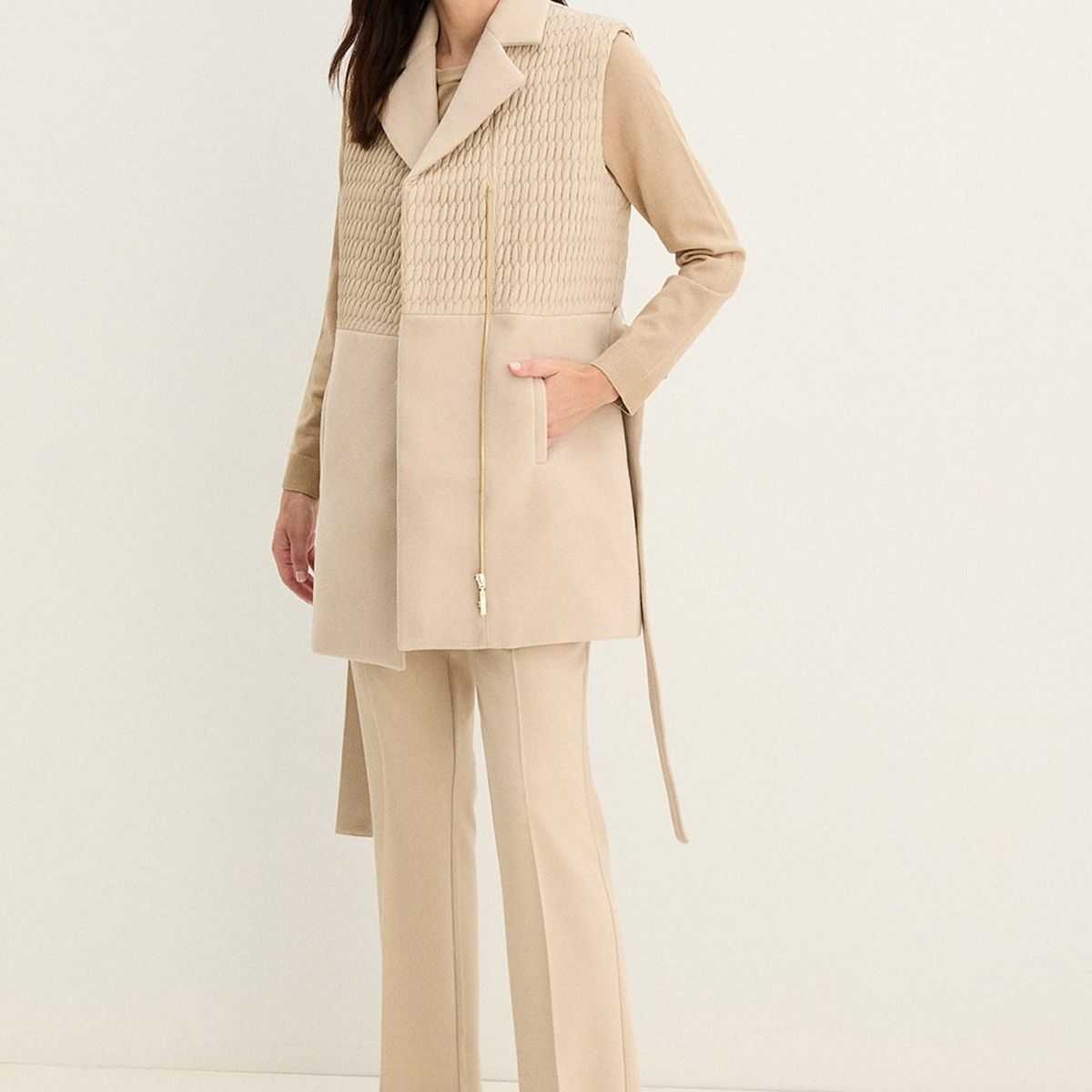MA GRIFFE - Blazer Beige Mujer Magriffe