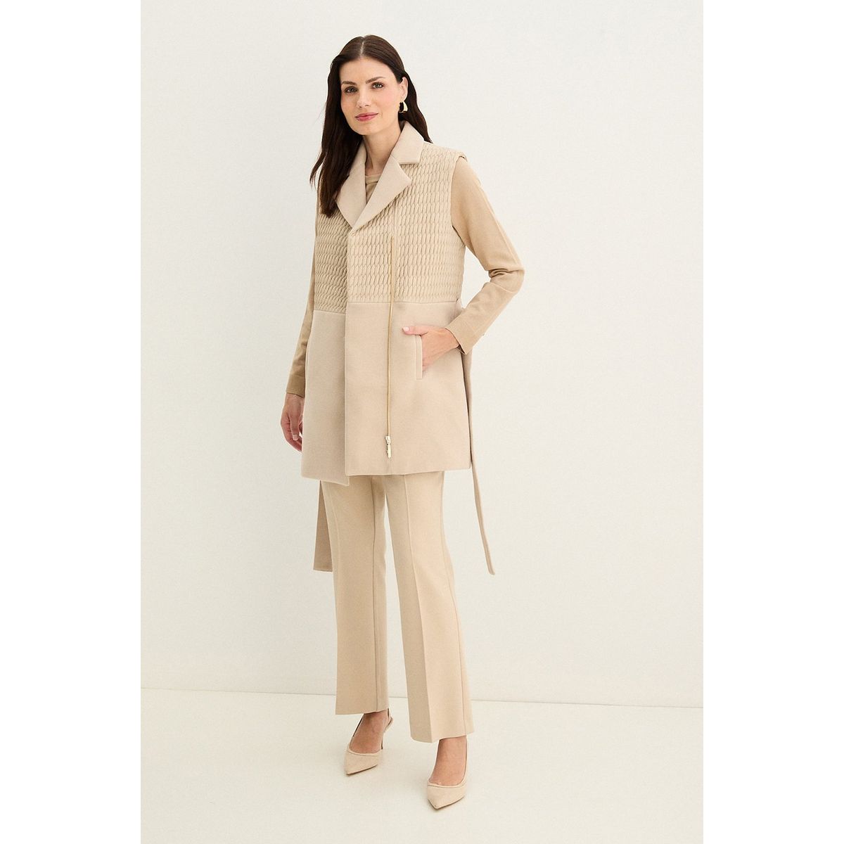MA GRIFFE - Blazer Beige Mujer Magriffe