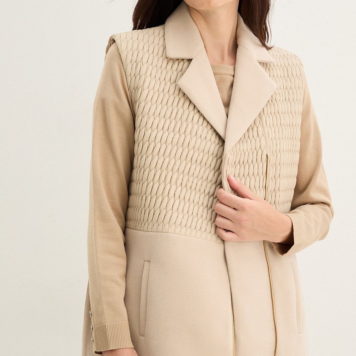 MA GRIFFE - Blazer Beige Mujer Magriffe