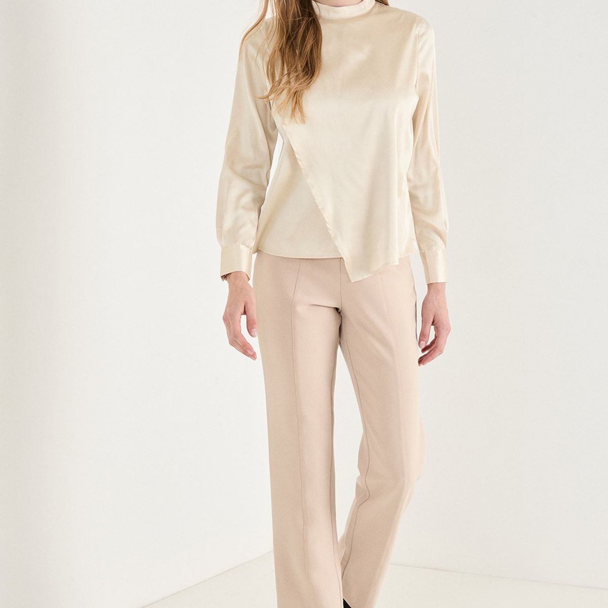 ASH - Polera Manga Larga Beige Mujer Ash