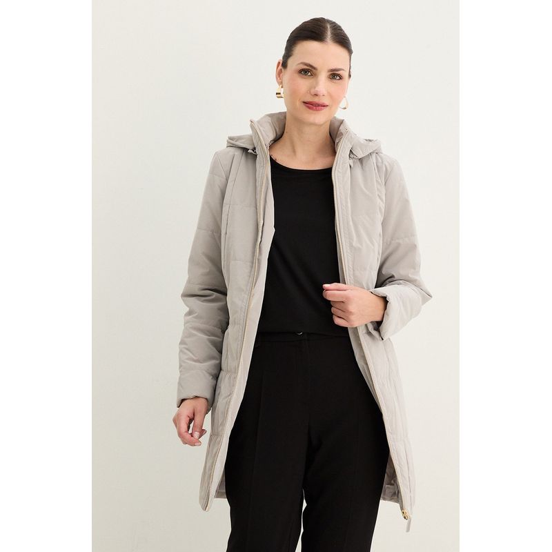 MA GRIFFE - Parka Larga Con Gorro Mujer MAGRIFFE