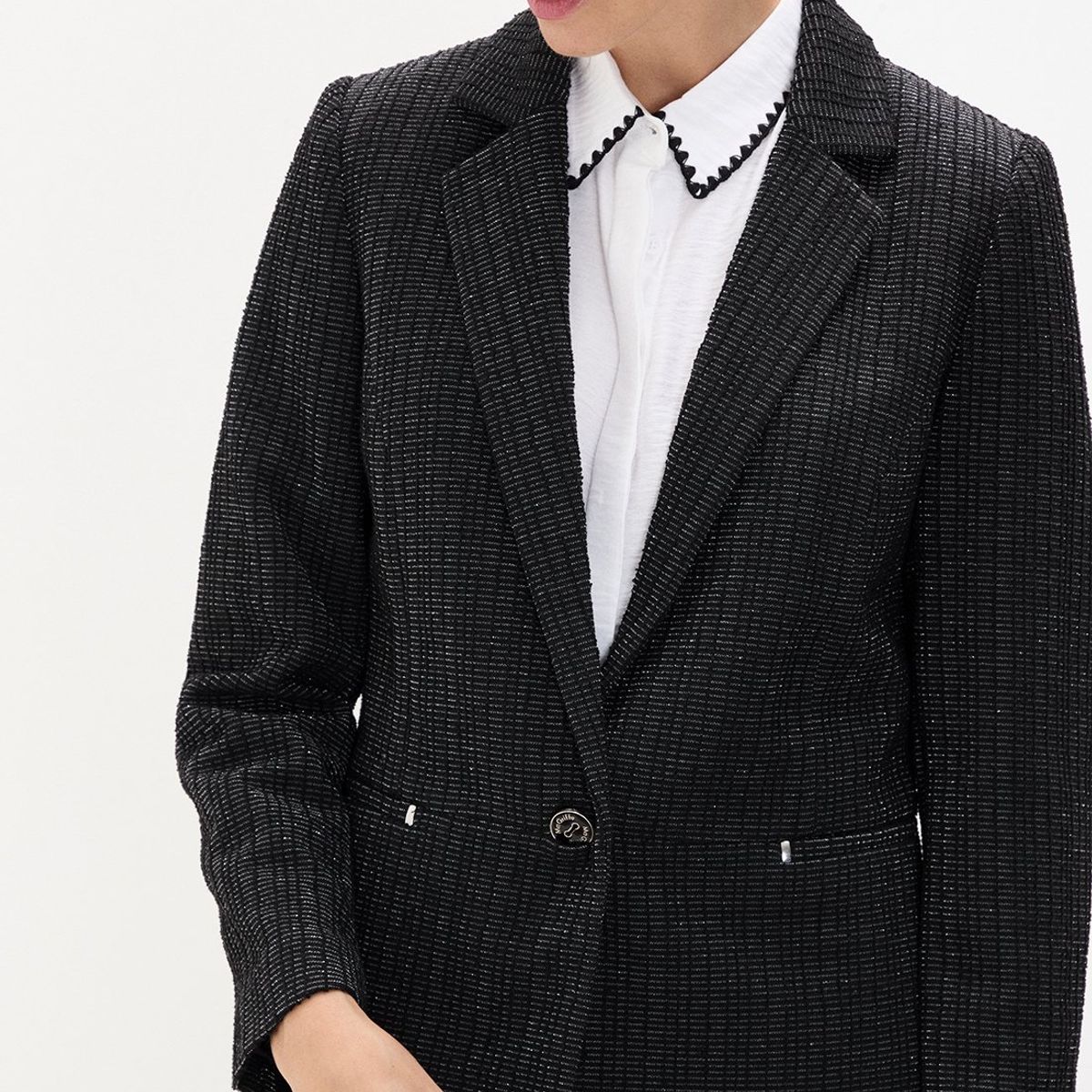 MA GRIFFE - Blazer Negro Mujer Magriffe